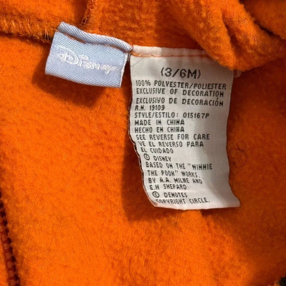 Disney Winnie the Pooh Tigger Fleece Hoodie and Footed Pants Set 3-6M Orange